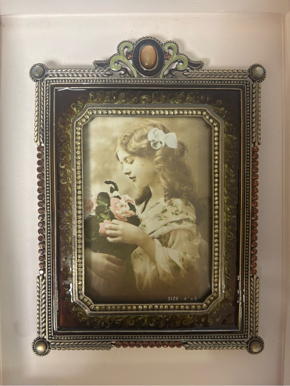 Vintage Tizo Decorative Picture Frame in Bronze and yellow